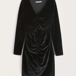 Abercrombie ruched velvet mini dress, NWT